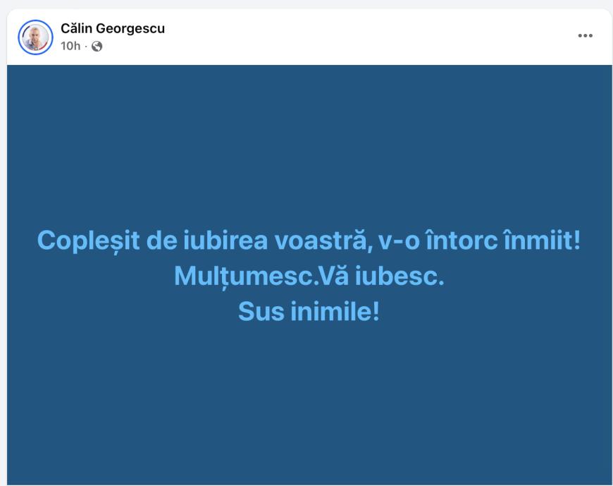 De unde vine ”Sus inimile”, mesajul pe care adesea îl transmite Călin Georgescu