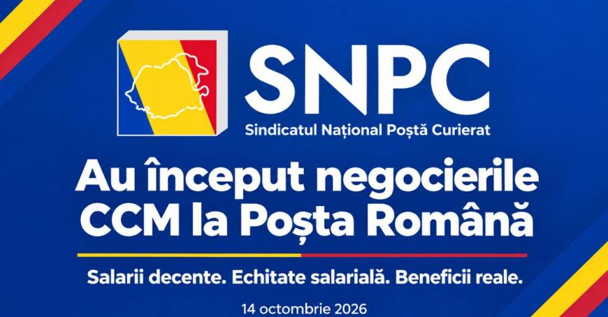 SNPC cere salarii peste minimul pe economie și corectarea inechităților salariale la Poșta Română