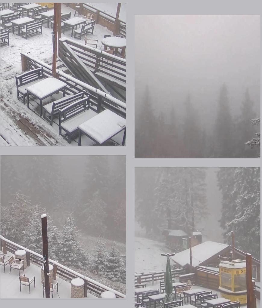 A nins la munte astăzi. Imagini de decembrie din Poiana Brașov 