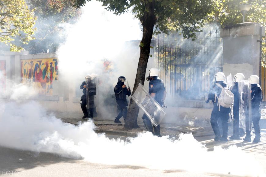 Proteste violente în Albania. Sursa foto: Agerpres