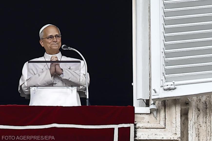 Papa Leon al XIV-lea, primul discurs de după operația la plămâni. Sursa foto: Agerpres