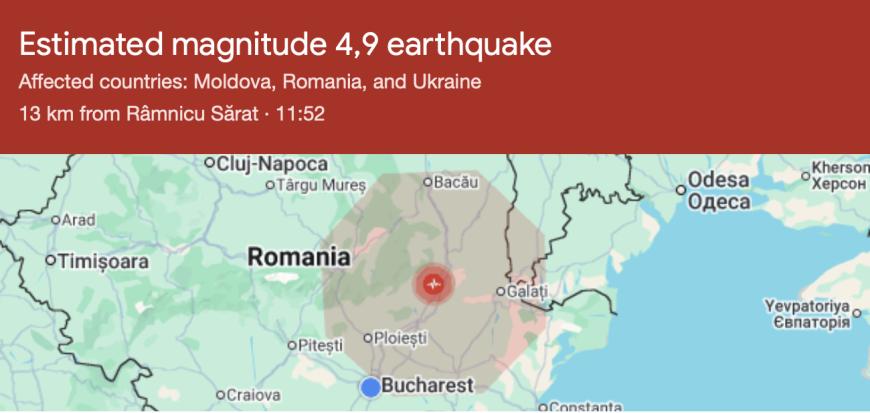 Cutremur astăzi, 19 octombrie, în România. S-a simțit și-n București