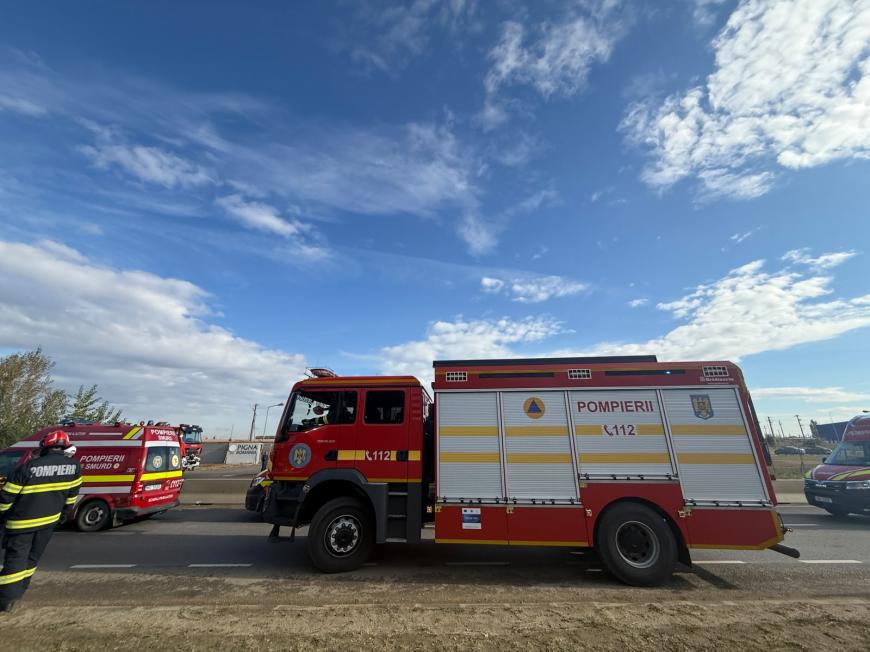 Accident în Buftea. Sursa foto: ISU București-Ilfov
