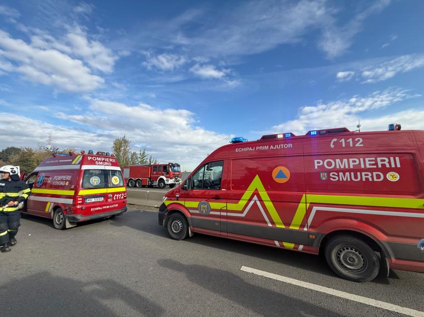 Accident în Buftea. Sursa foto: ISU București-Ilfov