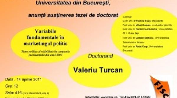 valeriu turcan a devenit doctor in jurnalism cu ajutorul campaniei prezidentiale din 2004
