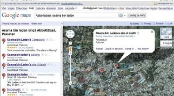osama bin laden a murit aici google maps