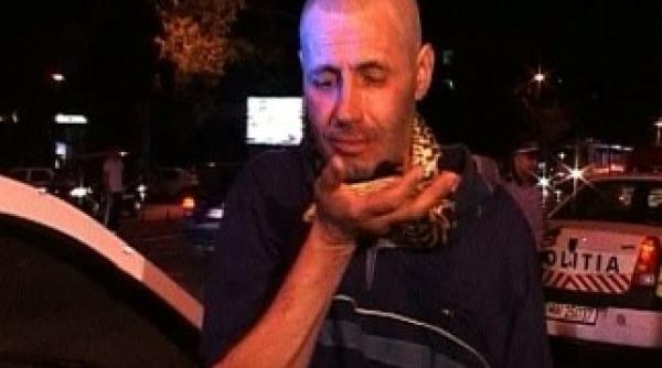 si a scos sarpele anaconda la plimbare pe un bulevard din capitala video