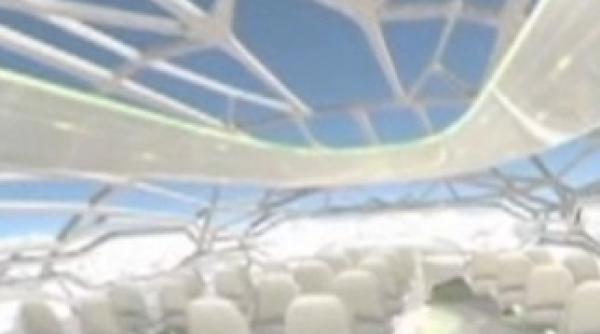 airbus a prezentat un nou concept de avion fuselaj transparent zone de relaxare si golf virtual