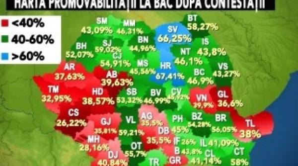 harta promovabilitatii la bac 2011 dupa contestatii