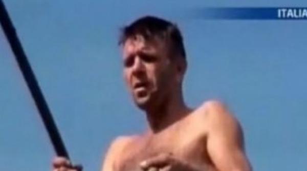 un infractor roman din italia a provocat un adevarat scandal cand a fost arestat video