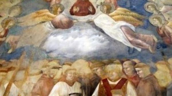 diavol ascuns in detaliu unei fresce din basilica sf francisc in assisi