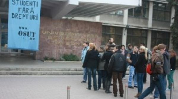 studentii timisoreni au protestat impotriva ministerului educatiei pentru neaprobarea statutului