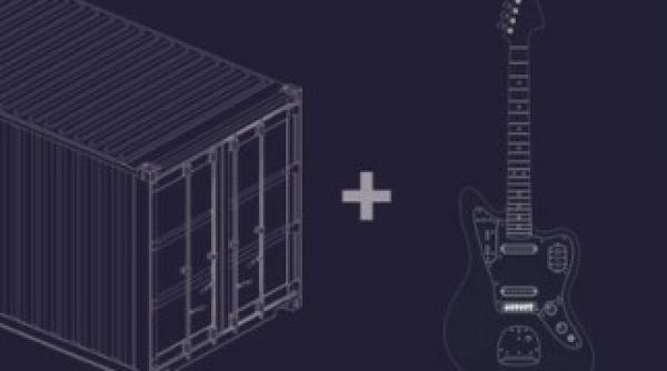 chitara electrica de dimensiunea unei camere