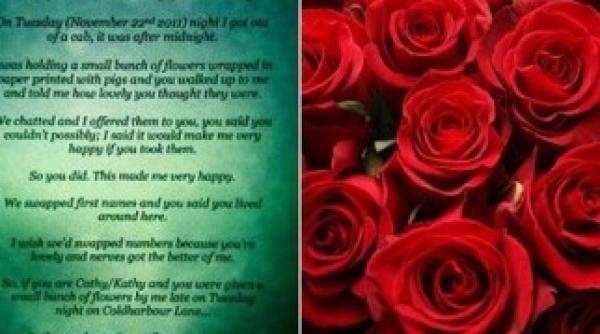 impresionant a vazut o o singura data i a daruit un buchet de flori si acum o cauta cu ajutorul afiselor