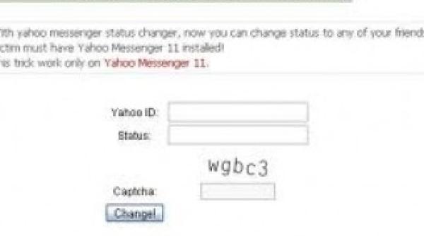 vezi aici cum un site misterios schimba statusurile pe yahoo messenger