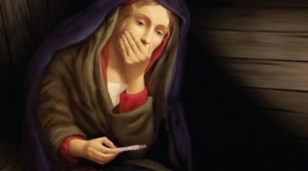 fecioara maria si testul de sarcina o imagine care starneste consternare in pragul craciunului