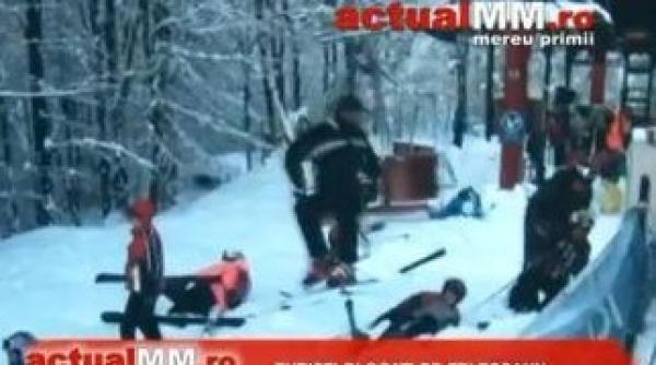 panica pe partia de la suior turisti blocati in telescaun video