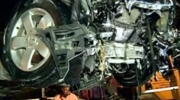 oprit de politie cu cinci focuri de arma dupa ce a lovit noua masini