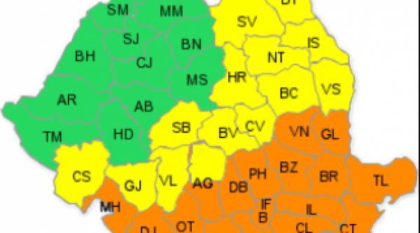 cod portocaliu de ninsoare si viscol pana joi la orele 18 00