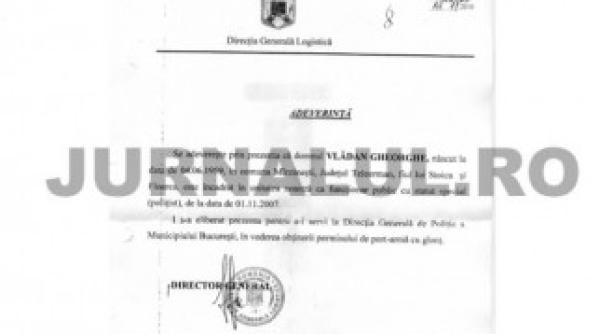 asasinul de la perla a obtinut permisul de arma in calitate de politist