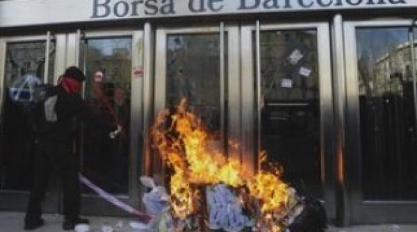 incidente violente la barcelona politia a tras cu gloante de cauciuc