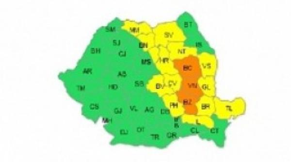 codul portocaliu se prelungeste trei judete in alerta