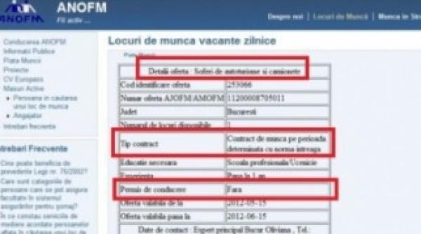 incredibil anofm cauta sofer fara permis de conducere