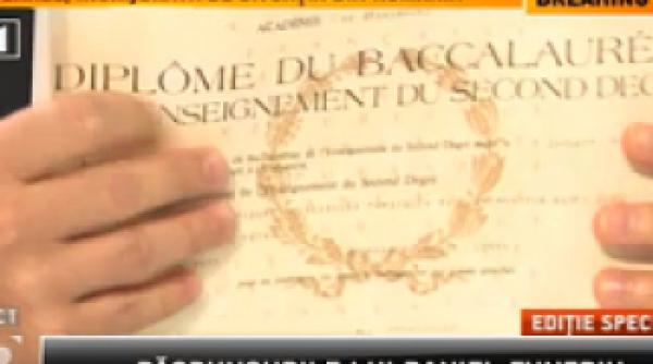 daniel funeriu si a prezentat diploma de bacalaureat