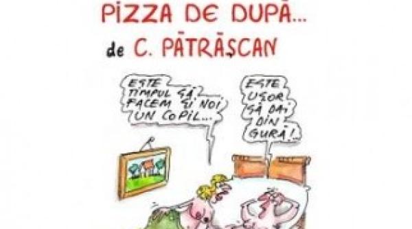 pizza de dupa expozitie de caricatura marca costel patrascan