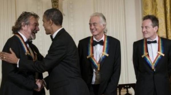 led zeppelin au fost decorati de barack obama