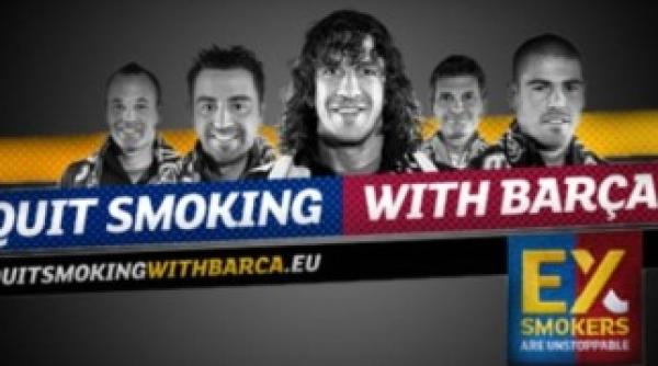 f c barcelona ajuta 140 de milioane de fumatori din europa sa renunte la fumat