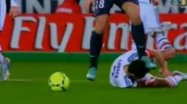 ibrahimovici si a calcat un adversar pe cap video