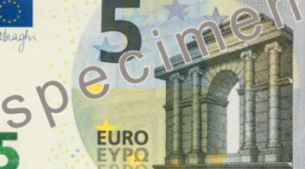 cum arata noua bacnota de 5 euro