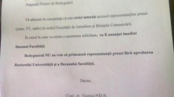 viorica paus decanul fjsc nu am blocat accesul presei se face conform regulamentului