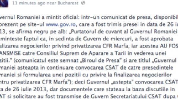 lazaroiu guvernul romaniei a mintit oficial