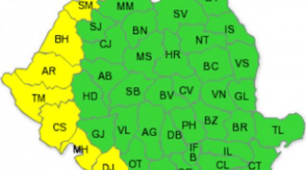 cod galben de canicula pentru judetele din vestul tarii