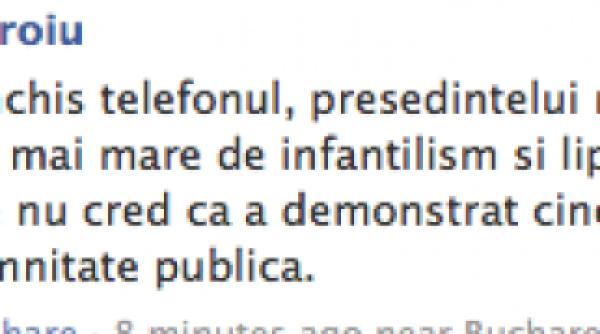 lazaroiu ponta infantil si ireponsabil