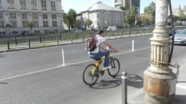 banda delimitata de stalpi creeaza haos in bucuresti