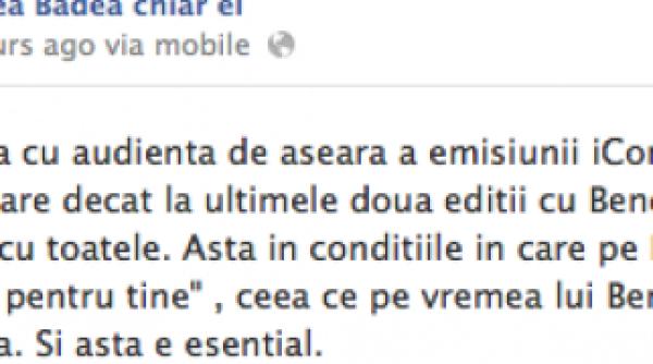 mihai bendeac si mircea badea se rafuiesc pe facebook