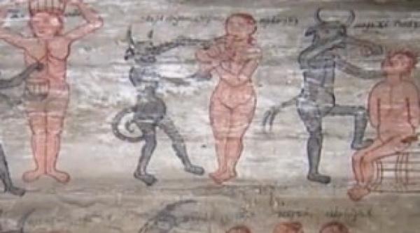 noua atractie turistica in romania picturile cu diavoli din biserici