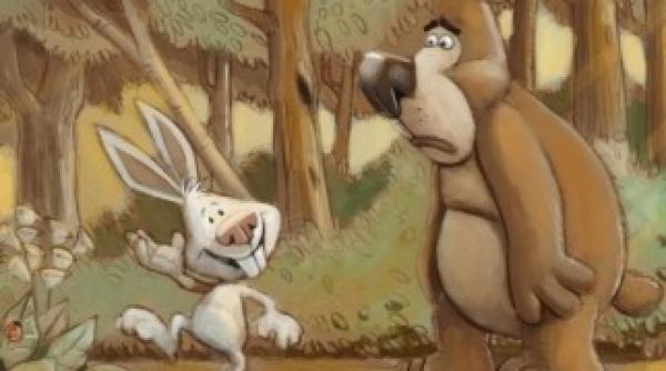 bancul zilei iepurasul gaseste doua pistoale si face legea in padure