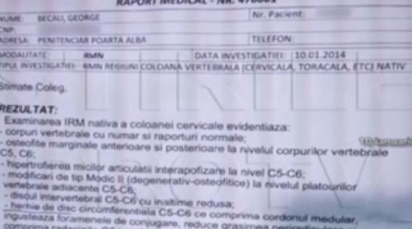 documentul care arata ca gigi becali poate ramane paralizat