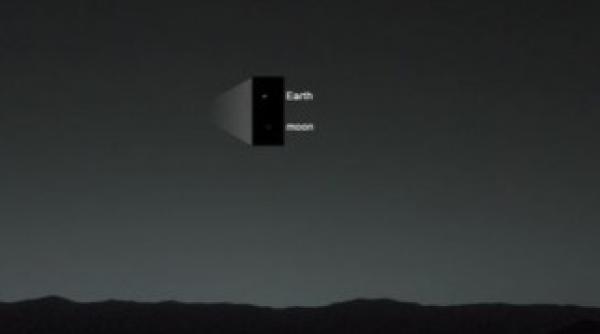 cum se vede terra de pe marte