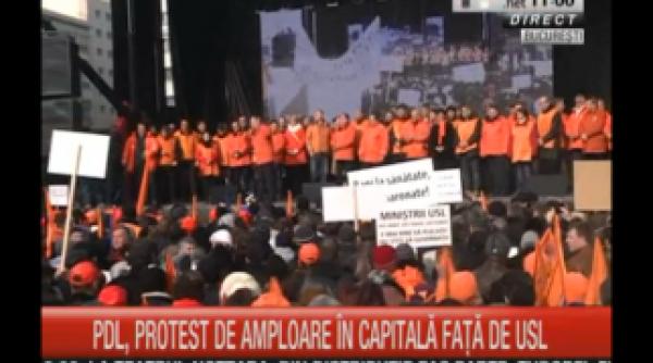 pdl scos strada cateva mii de simpatizanti impotriva usl