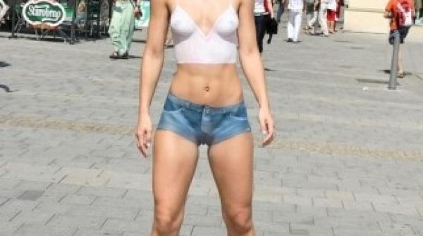 fierbinte uite cum iesit pe strada aceasta tanara