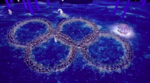 soci 2014 gluma cu cercurile olimpice la ceremonia de inchidere