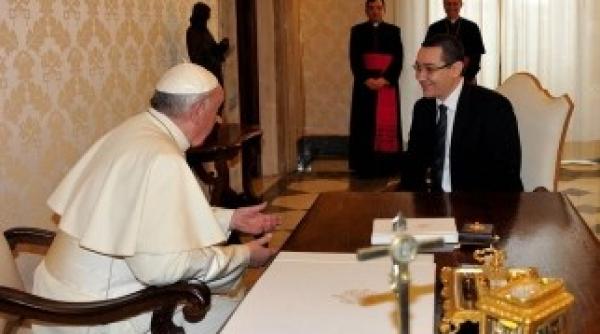 ponta fost primit audienta la papa francisc foto