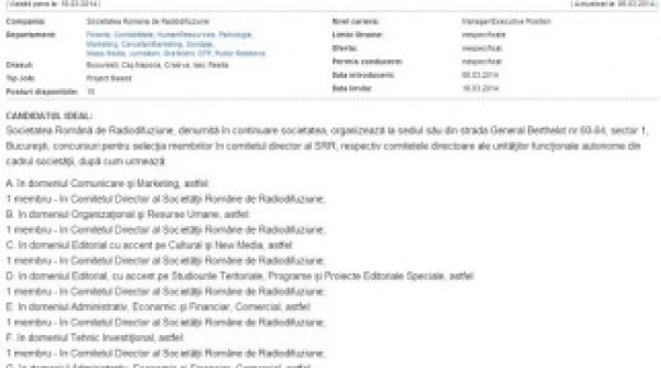 srr cauta membru de comitet director pe internet vezi daca te califici