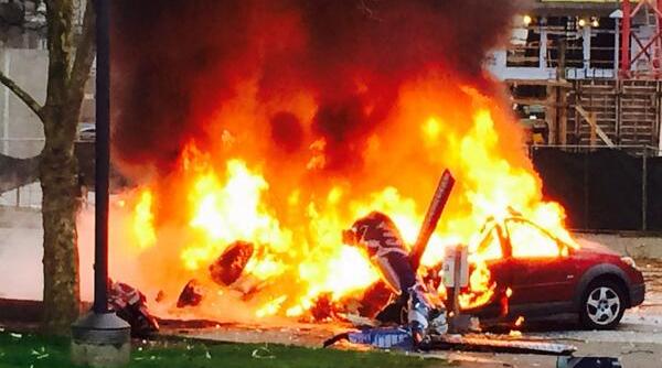 au ars de vii dupa ce elicopterul televiziunii s a prabu it in strada video