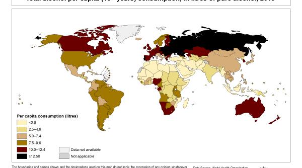 harta arilor unde se bea alcool in cantita i uria e